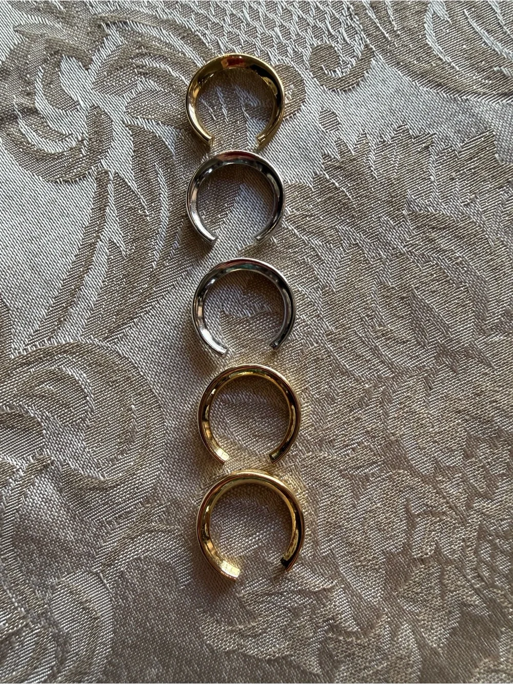 NWOT  Heart Stackable Rings - Gold & Silver